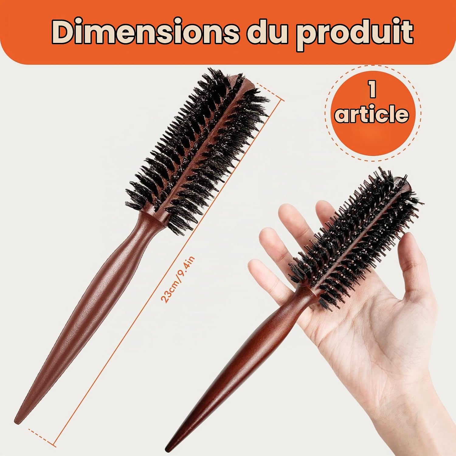 Brosse Ronde Brushing 12 rangs - Pour séchage et coiffage, volume et ...