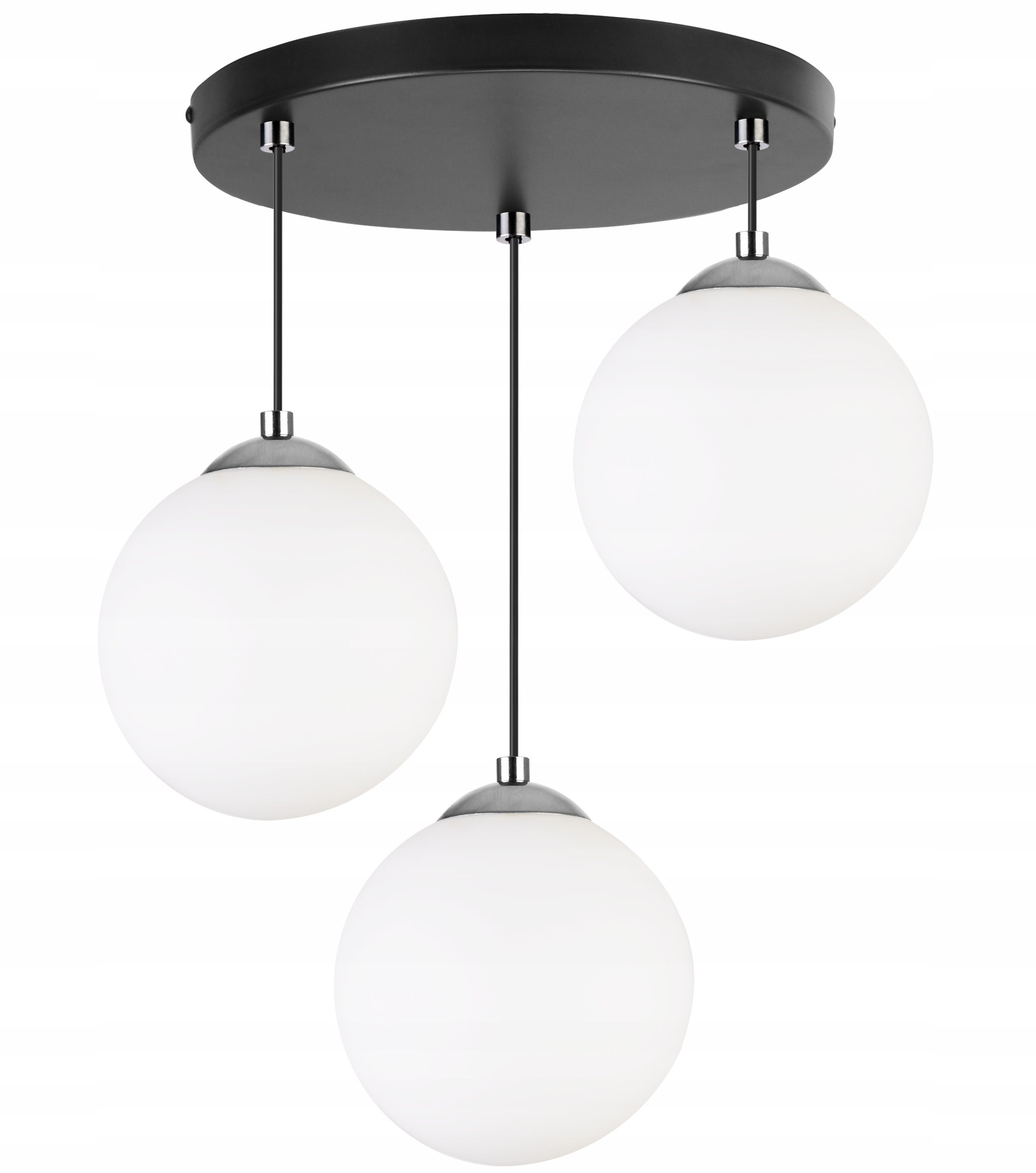 Lampa sufitowa wisząca Florence boho 3xE27 abażur kula złoto/biały Light Home LH - 3