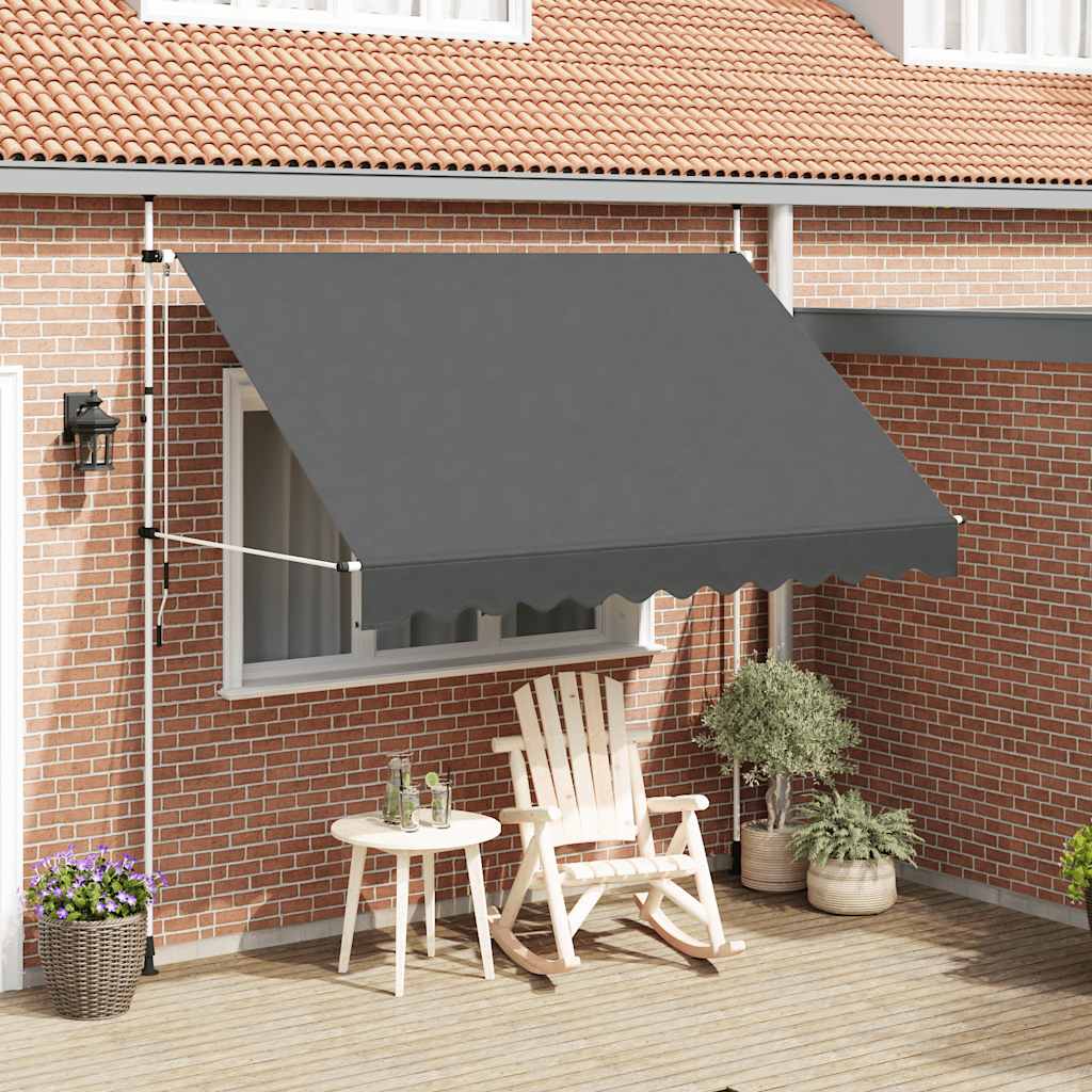 Maison exclusive - toldo retráctil de operación manual antracita 300 cm