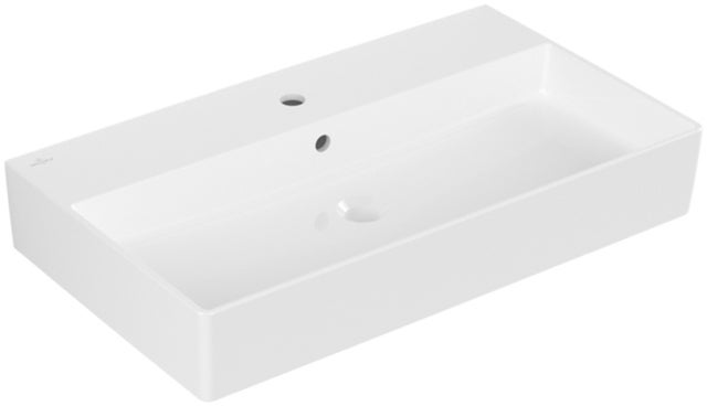 Villeroy & Boch Memento 2.0 lavabo mural, 1 trou pour robinet, avec trop-plein, poli, 800x470mm, 4A228G01, Farbe: blanc-alpin