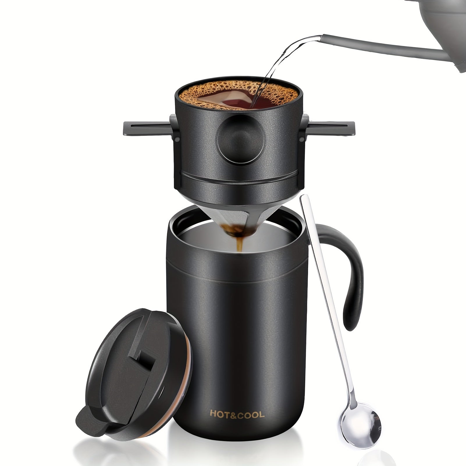 Tasse à café en acier inoxydable de 300ml, flacon thermique de voyage anti-fuite, tasse isolée, bouteille d'eau de thé au lait, gobelet, verres  15