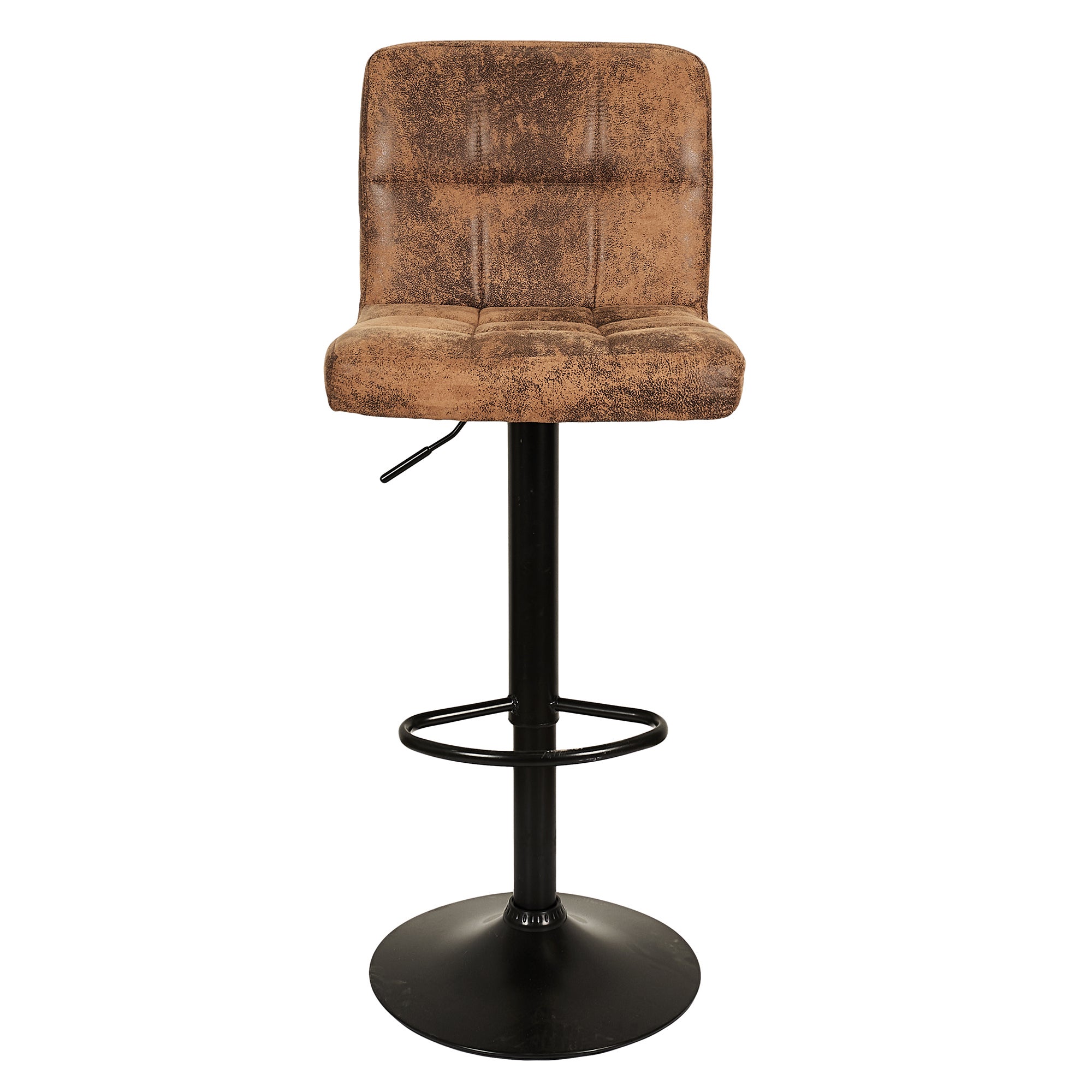 Lot De 2 Chaises De Bar - Home Deco Factory - Downtown - Réglables - Marron - 2