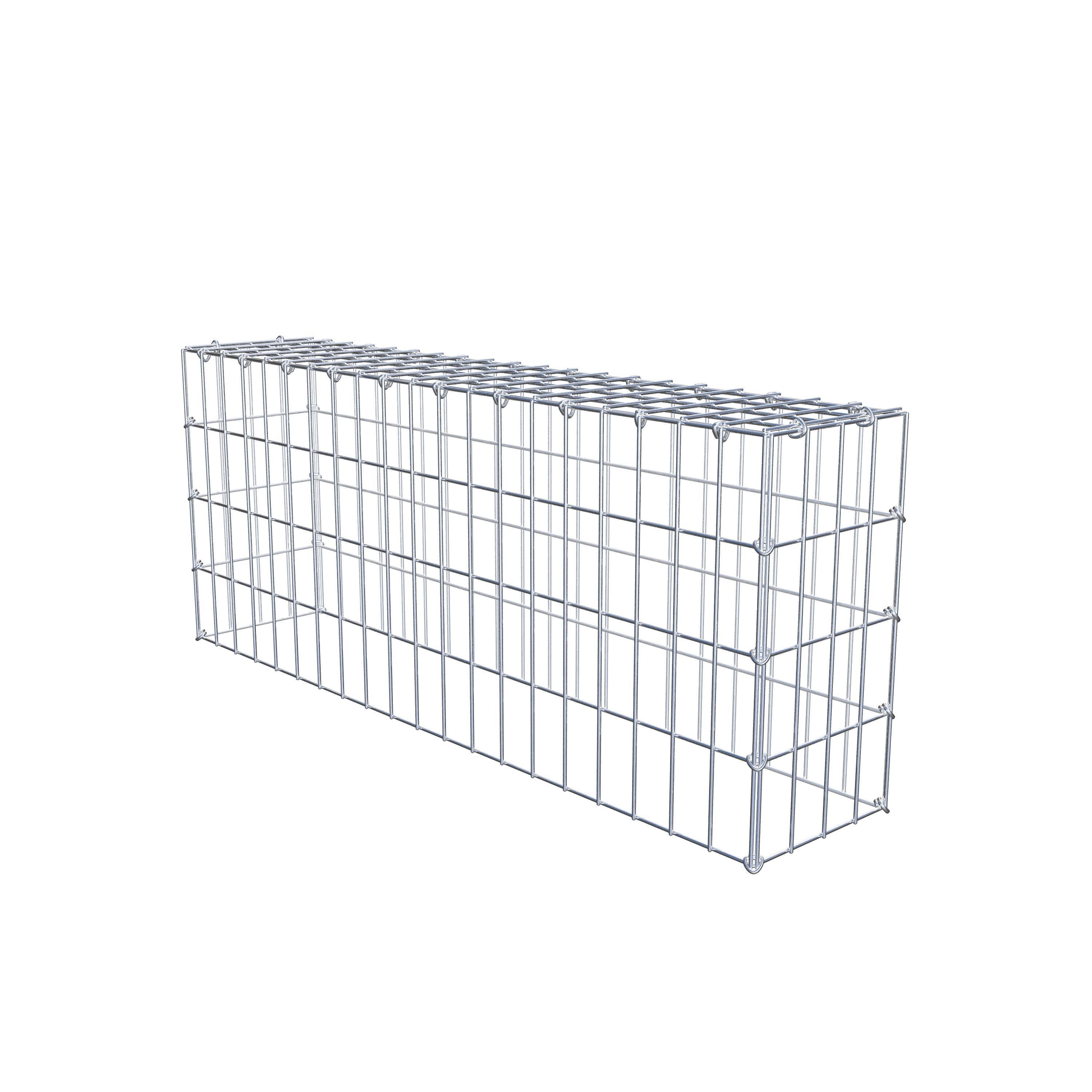 Gavión para apilar en acero galvanizado 100x40x20cm (LxAxP), malla 5 x 10cm, Anillo en C, sin rejilla inferior - 7