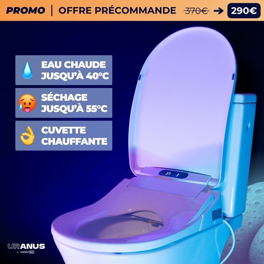 Kit Abattant WC Japonais Lavant avec eau chaude (Forme U) – Siège
