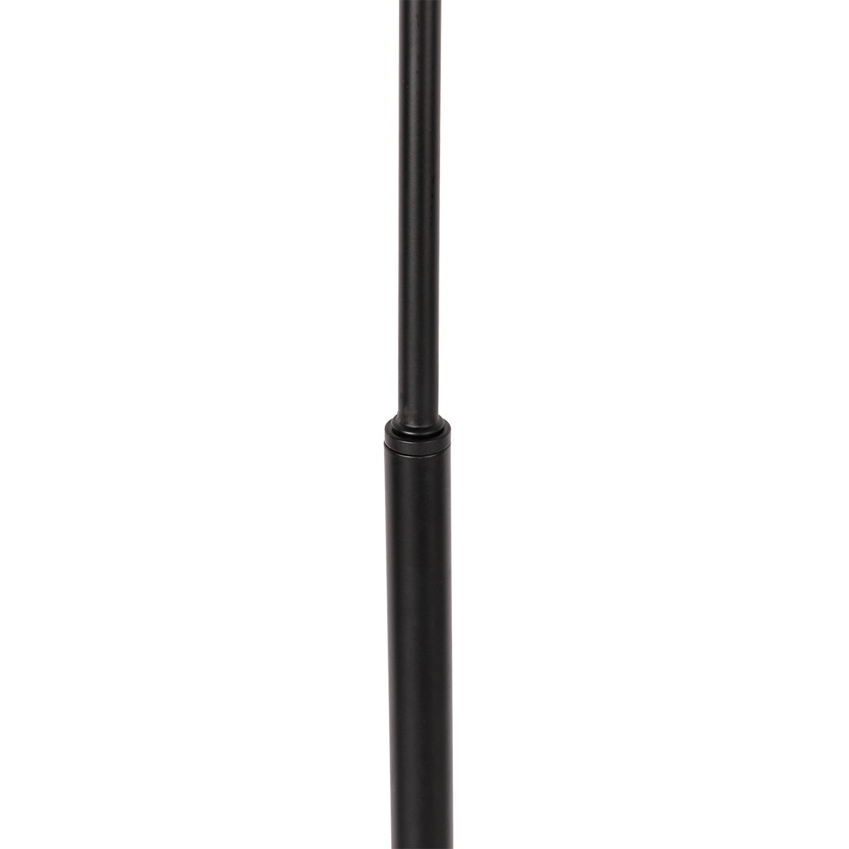Qazqa design lampadaire intelligente - Zuzanna - noir, ampoule led 7w, e27, 2700k - 6500k, dimmable, 150cm, idéal pour la salle - 9