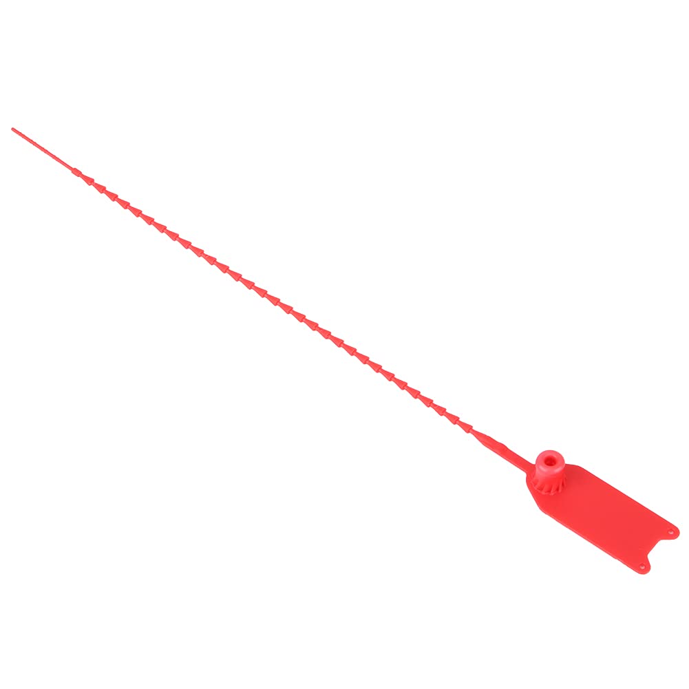 EVTSCAN 100 Fascette Di Sicurezza Monouso In Plastica - Rosse, Lunghezza 33 Cm, Per Bagagli, Scarpe, Etichette Anti-scambio