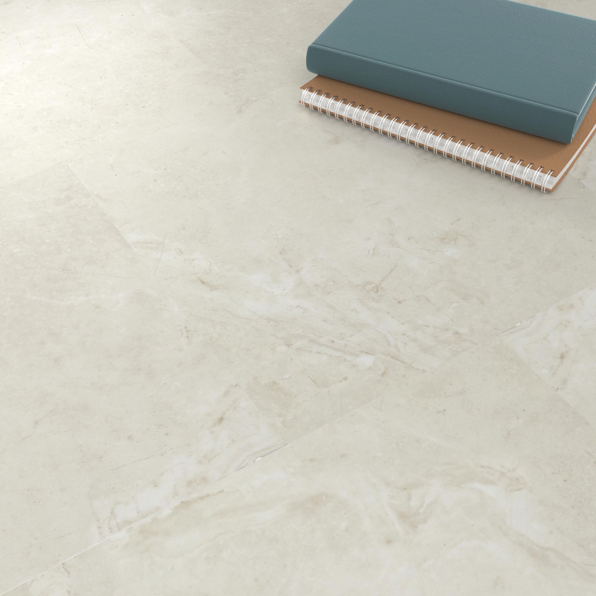 Baldosa de PVC adhesivo - Efecto mármol gris/beige - 2,05m²/22 baldosas - 7