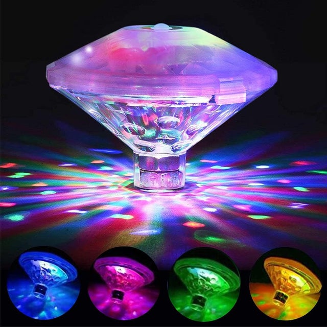 Lumière LED diamant submersible, lumière de bain Disco, IP68, lumière sous-marine, 7 Modes, lumière Submersible pour salle de bain Spa