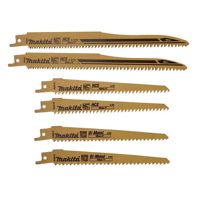 Pack De 6 Lames De Scie Sabre 228 Mm Pour Métal - MAKITA B-44448, Qualité Professionnelle