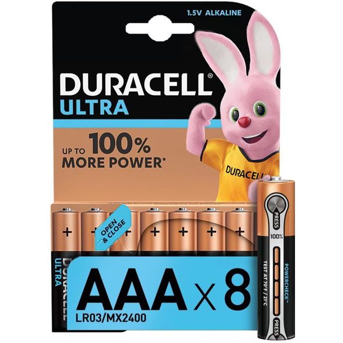 Pile Duracell Ultra Power AAA BPH8 Dclick m. Powercheck - 6