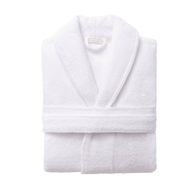 SCALPERS Accappatoio M in 100% cotone bianco