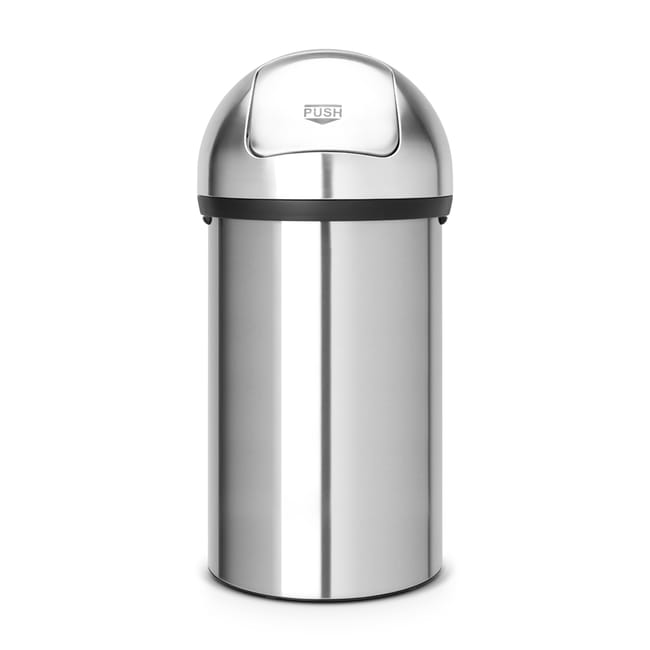 Brabantia Push Bin, 60 litres - Matt Steel | Leroy Merlin