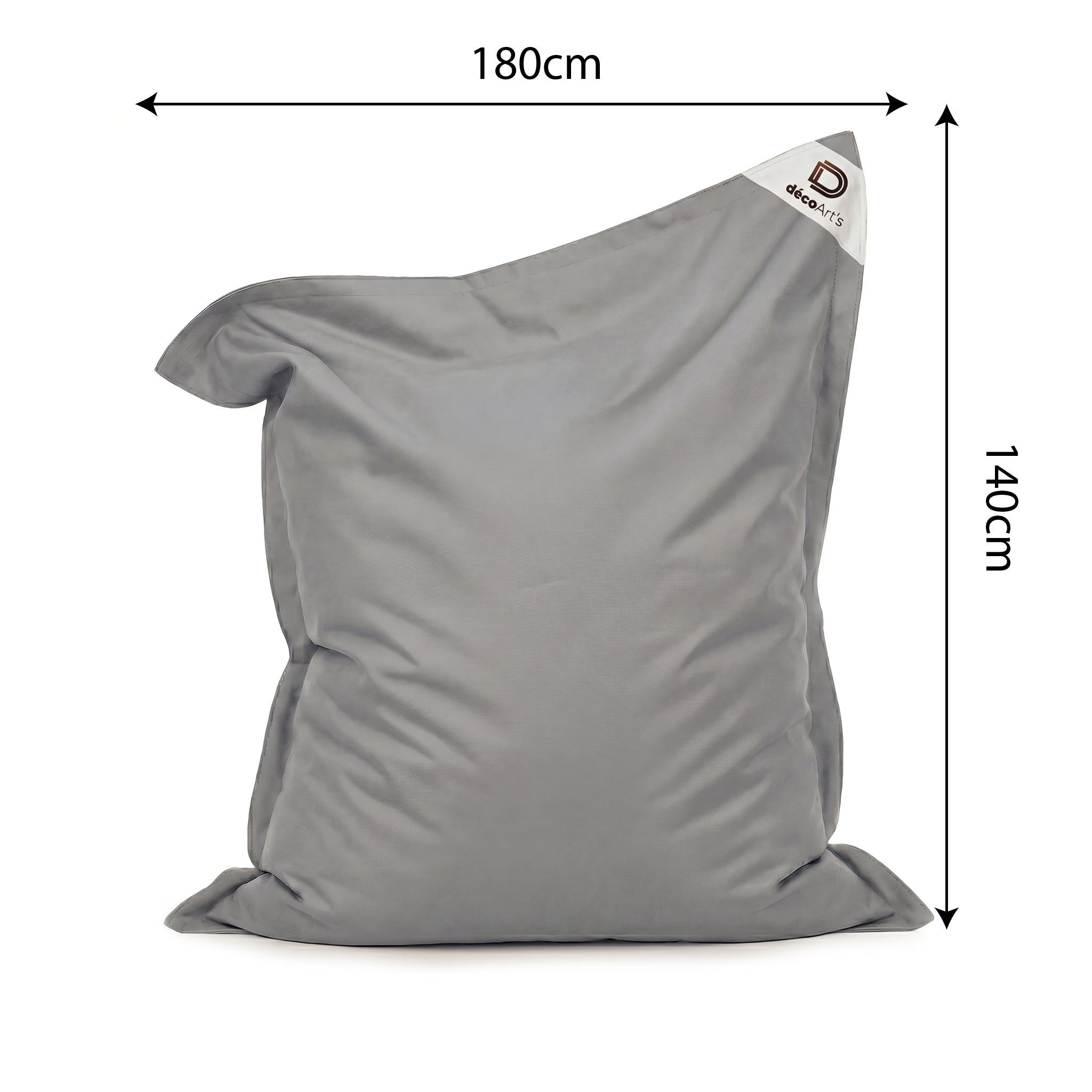 Housse pour Pouf Géant XXL 180x140cm Intérieur et Extérieur - Gris galet - 5