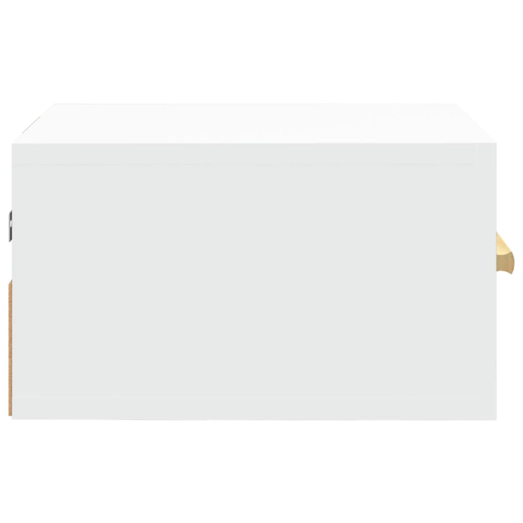 Mesita de noche de pared，Mesilla de noche flotante blanco 35x35x20 cm CFW45185 - 7