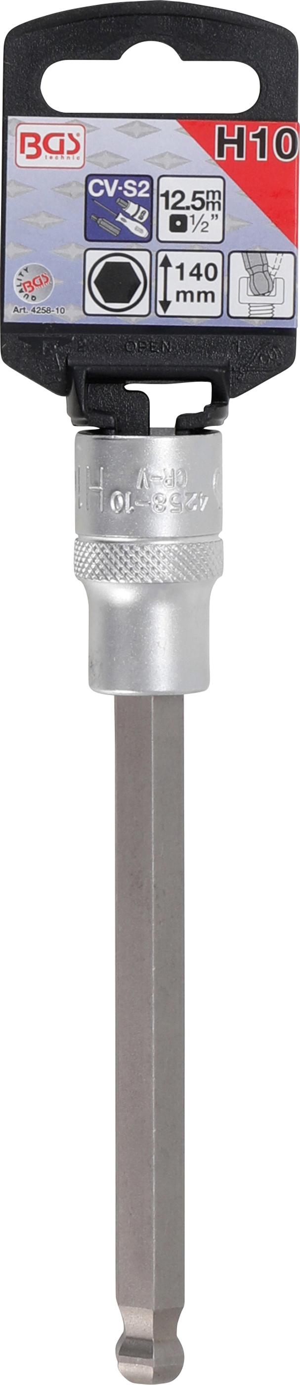 BGS Douille à embouts | longueur 140 mm | 12,5 mm (1/2