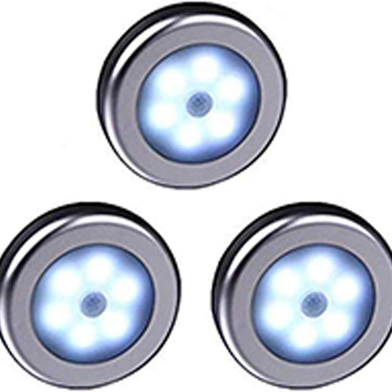 Lampa LED z czujnikiem ruchu 3 w 1 – bezprzewodowa, do szafy, schodów, kuchni, oświetlenia automatycznego (opakowanie 3 szt.)