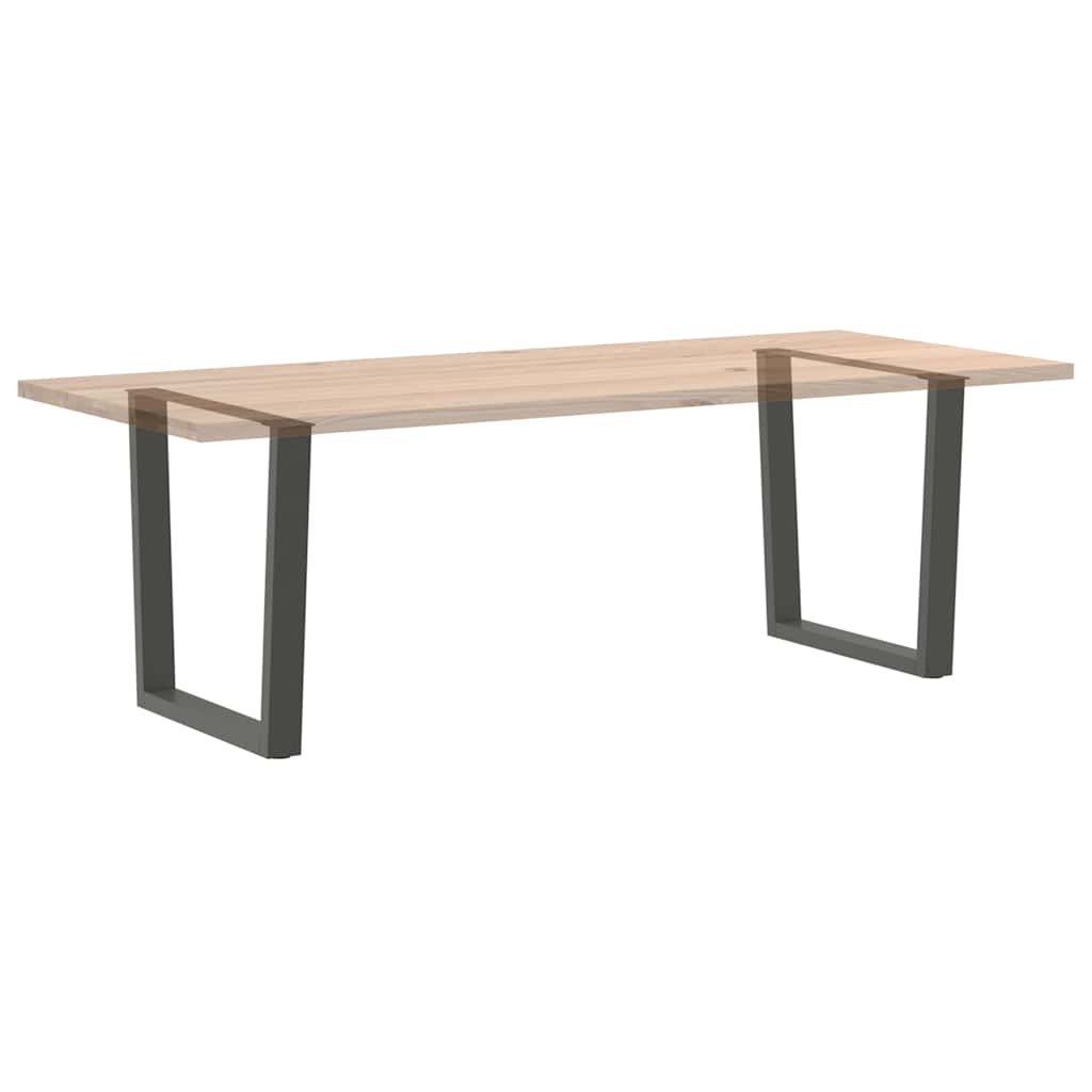 Maison Exclusive - Pieds de table à manger en forme de V, 2 pièces, anthracite, 90 x (72-73,3) cm, acier - 8