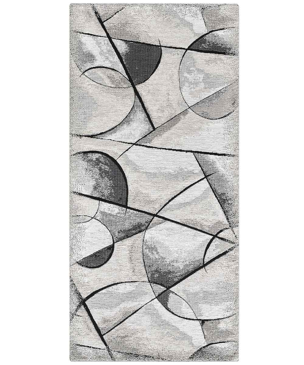 UNIVERSO Antypoślizgowy dywanik welurowy 55x190 cm SZARY | GaleriaFarah1970