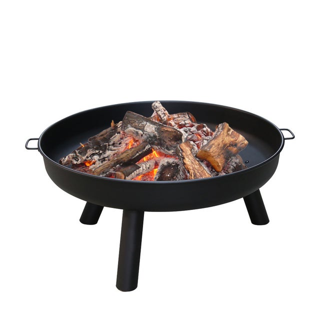 Bol de feu avec poignées Cheminée Chauffage 80 cm Feu confortable Extérieur Jardin