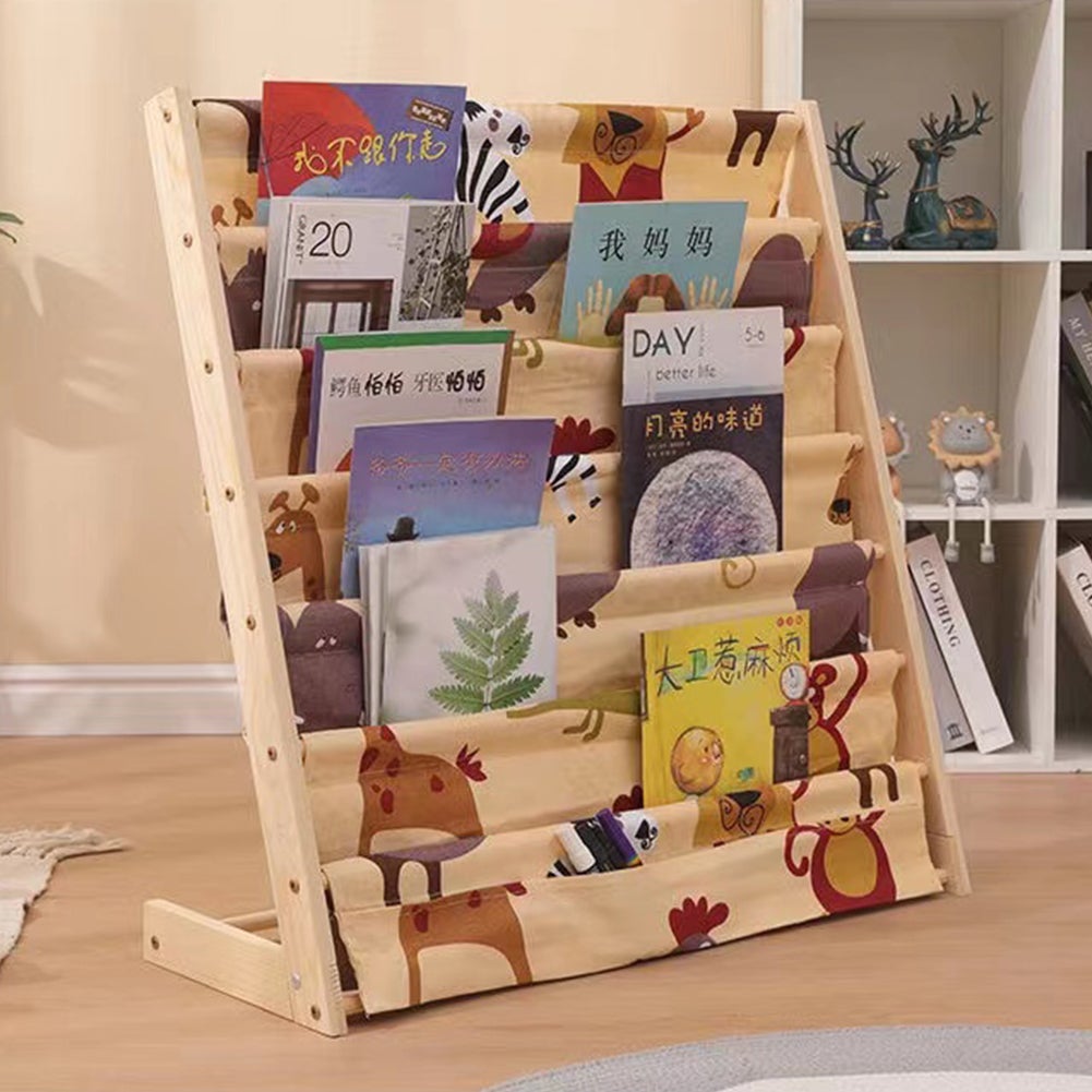 Étagère Bibliothèque Pour Enfants Melfa - 4 Niveaux, Rangement Livres Et Jouets, 60 Cm De Large, Blanc - 8