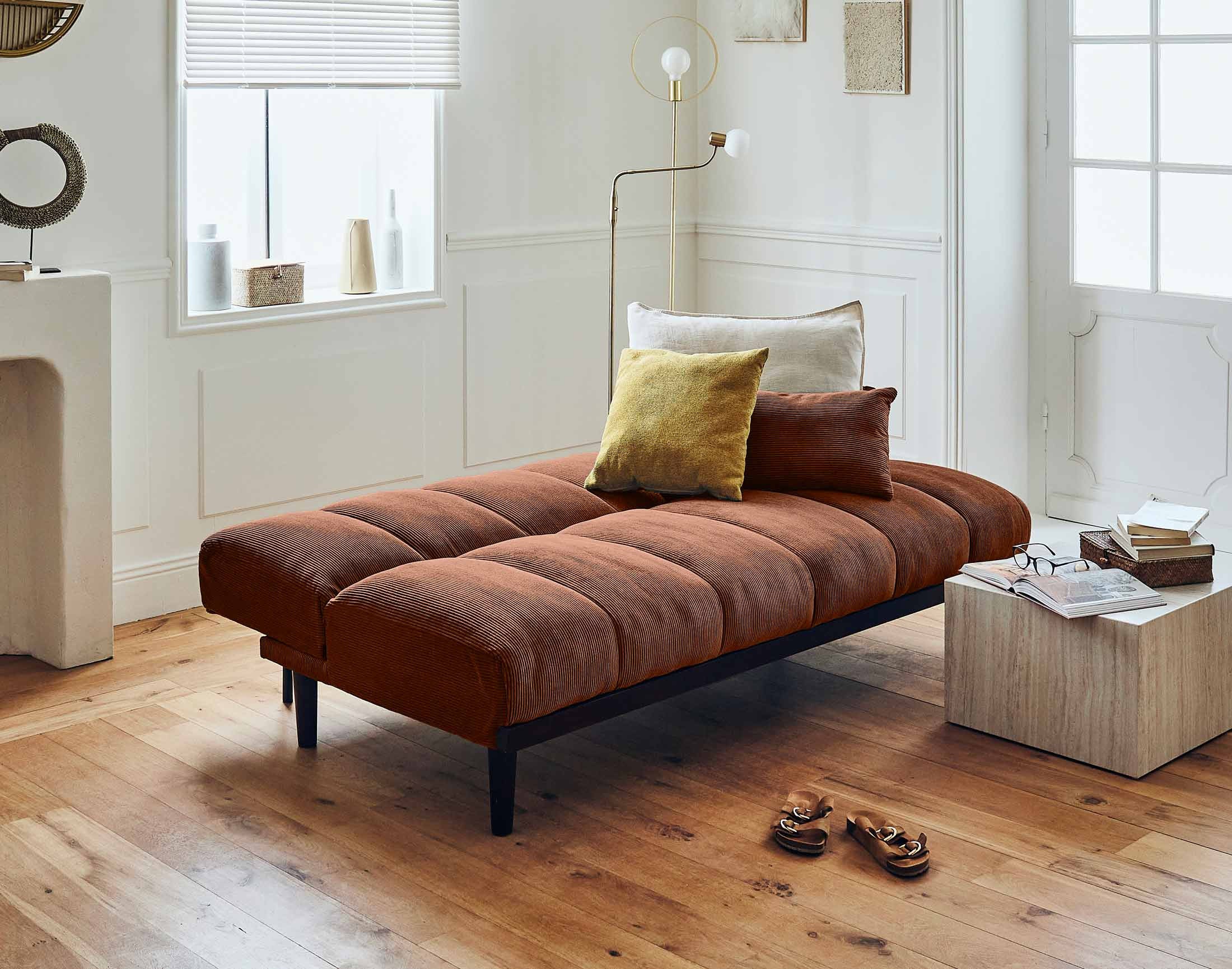 Bestmobilier - Lexie - Canapé Convertible Clic-clac 2 Places En Velours