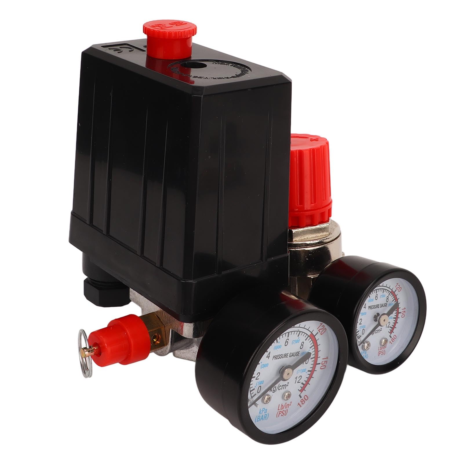 Valvola Controllo Pressione Compressore - 4 Uscite Con Manometri Per Aria Rapida