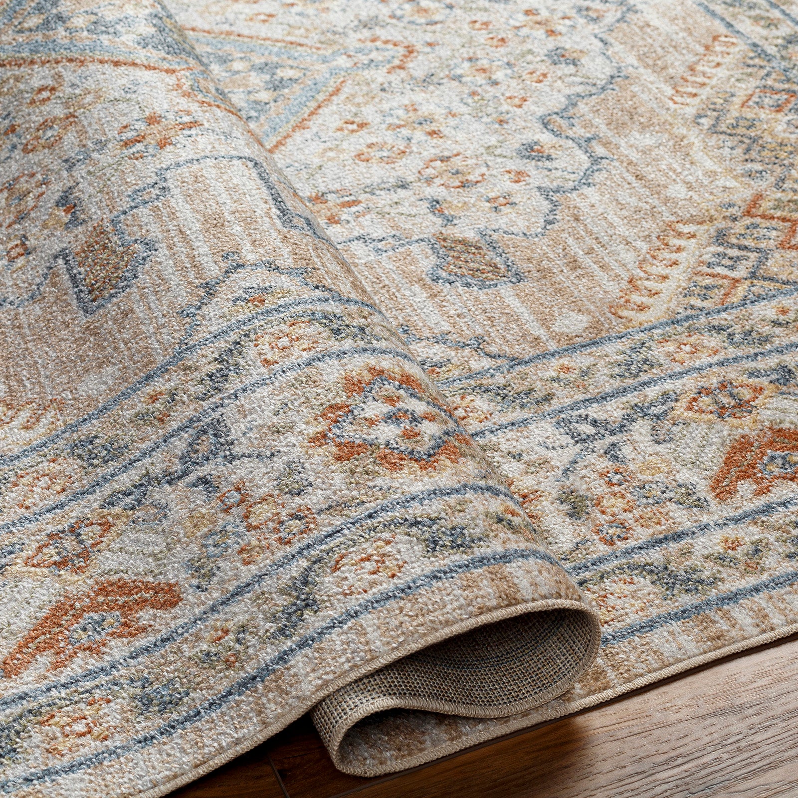 LIVABLISS Tappeto Vintage Lavabile Beige/Blu 160x213 cm Marion - 4