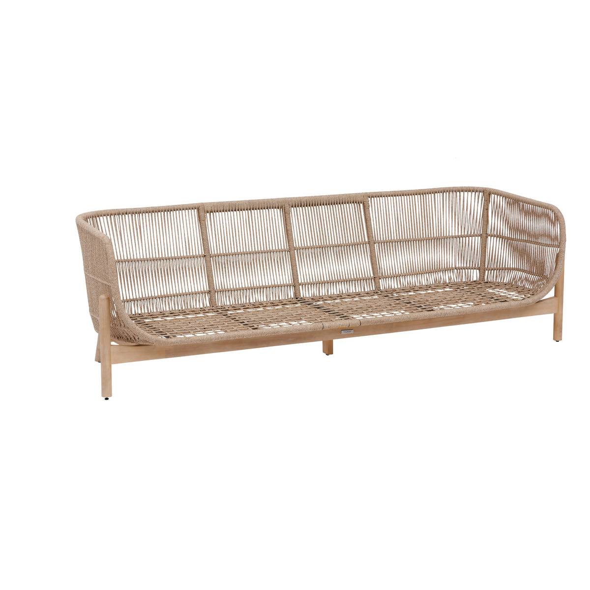 Salon bas de jardin en Acacia Beige 3 personnes - 3