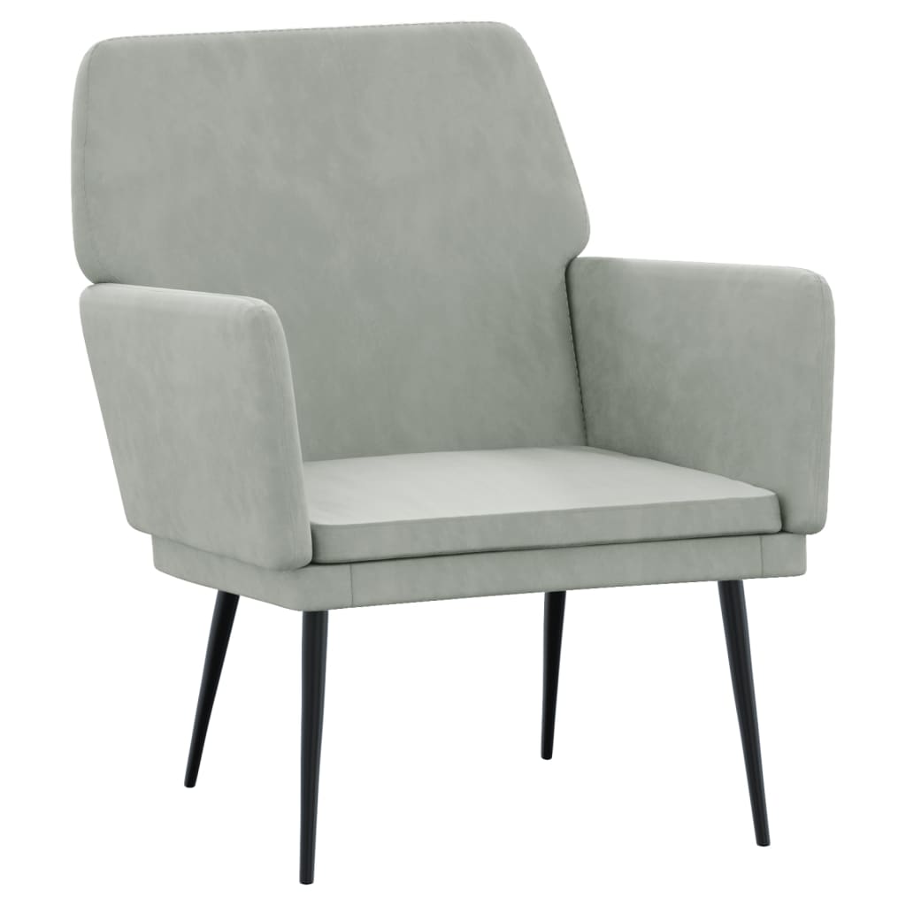 Fauteuil Gris foncé 62x79x79 cm Velours - Mobilier de Jardin