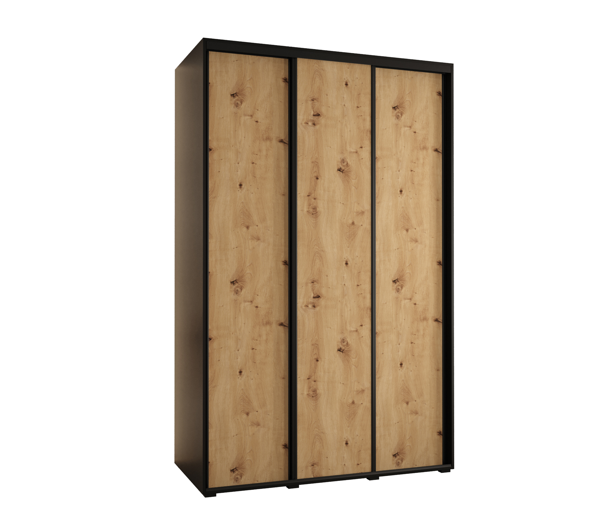 Szafa przesuwna wysoka Davos 1 160 x 60 x 235,2 cm czarny + artisan + u. czarny - Abiks Meble