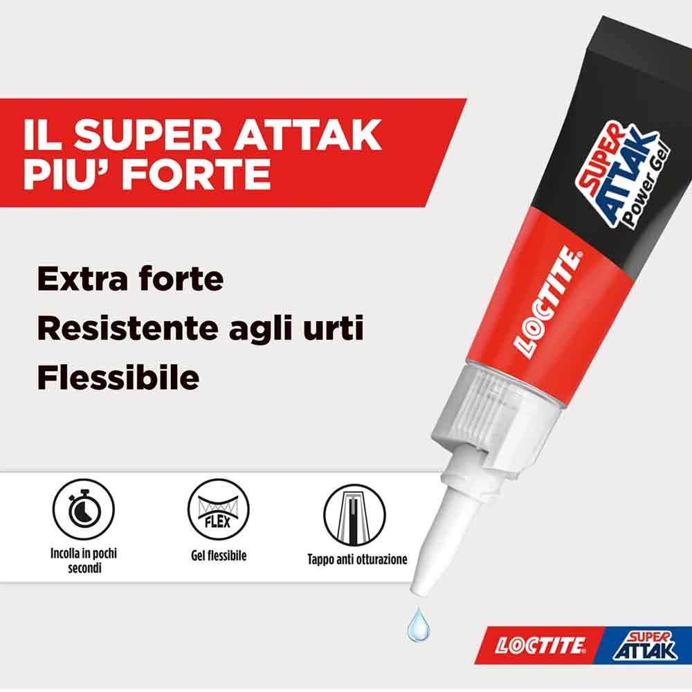 Colle Loctite Superattak Power Gel G 3 - 3