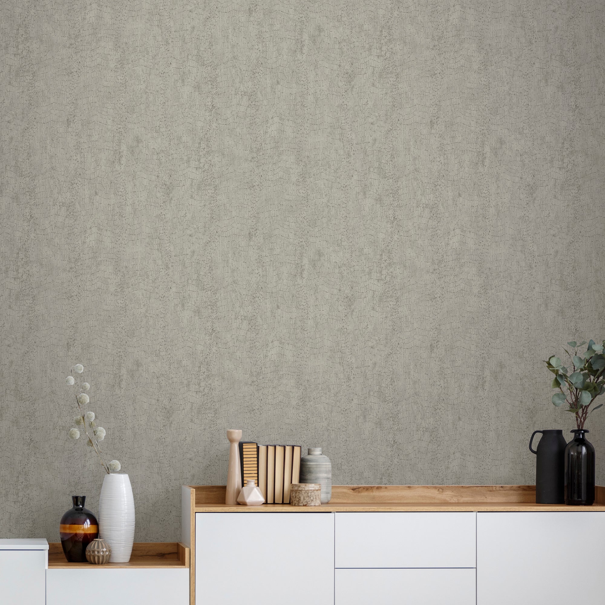 Papier peint intissé Sare 1005 x 52cm Beige grisé | Leroy Merlin