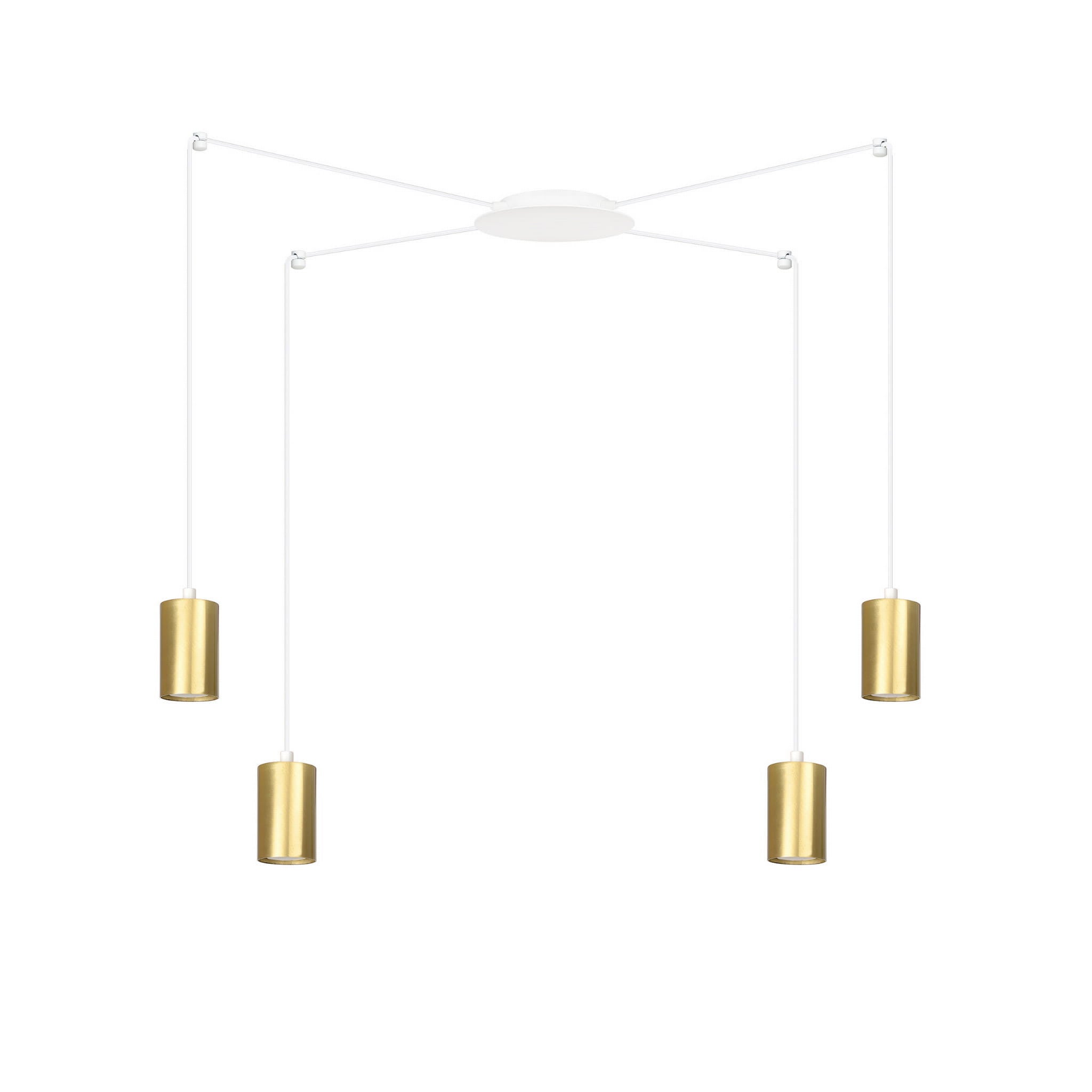 Lampa wisząca Traker biało-złota 4xGU10x10W wym: 300 x 300 cm metal Emibig