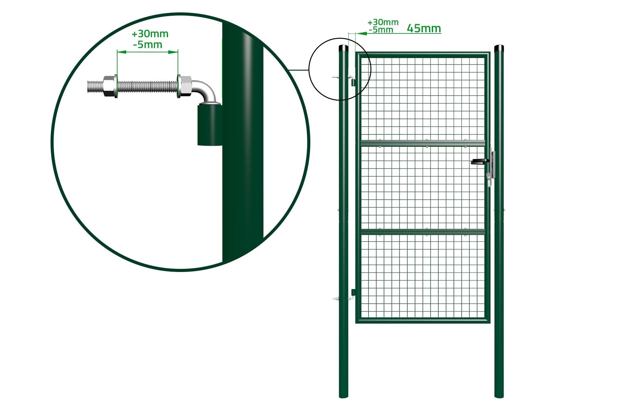 Portillon grillagé 1m OLGA H.180cm Vert - 9