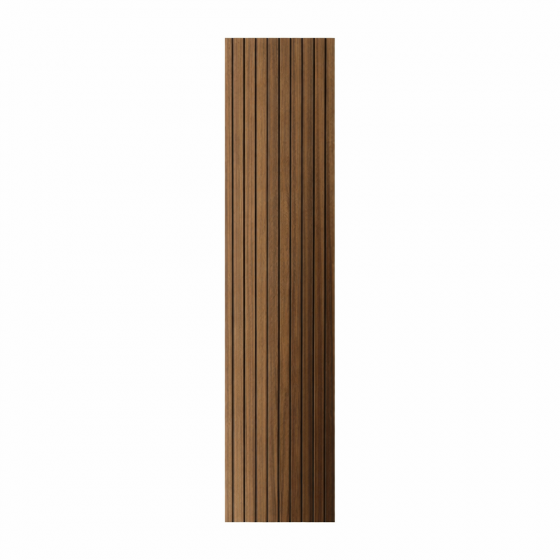Panel decorativo de pared con efecto madera de nogal claro, juego de 10 listones, 120x30 cm, para revestimiento interior - divina home