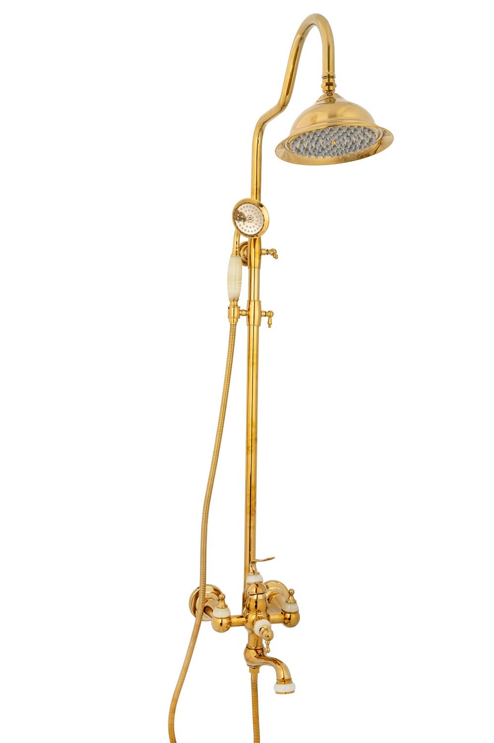 Coloana de dus TRENDY'S, cu trei functii, jade-gold