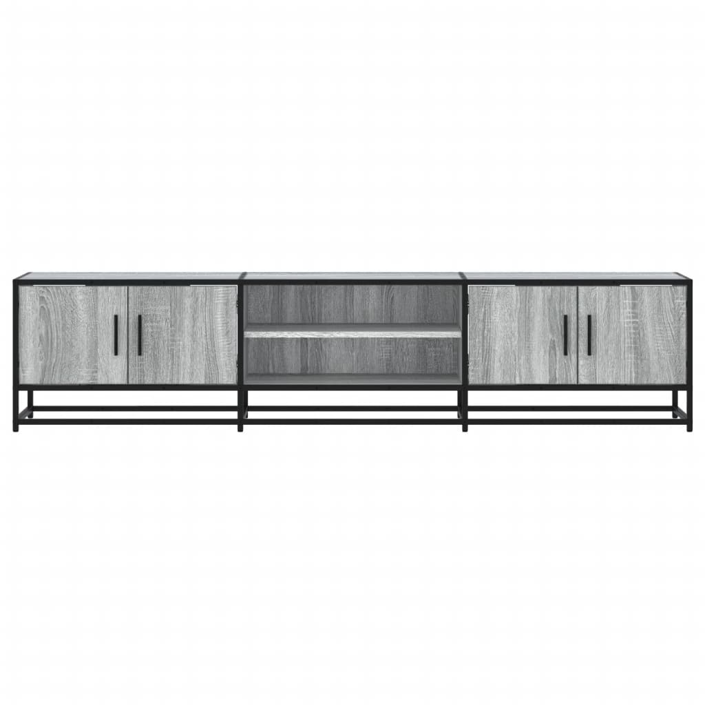 Meuble TV sonoma gris 180x35x41 cm bois d'ingénierie - 4
