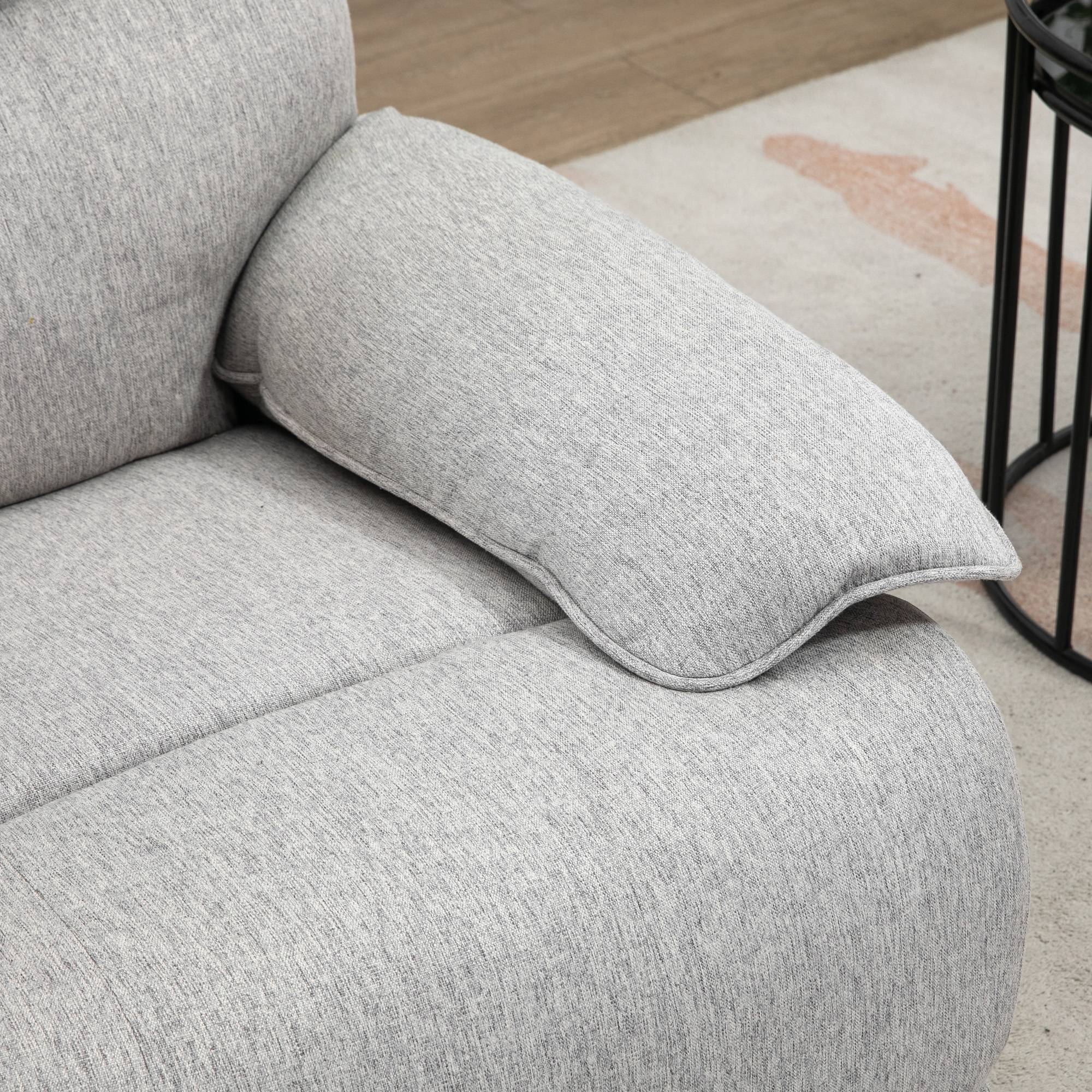 Fauteuil inclinable avec repose-pieds, supporte jusqu'à 160 kg, 89 x 98 x 101 cm, gris clair - 9