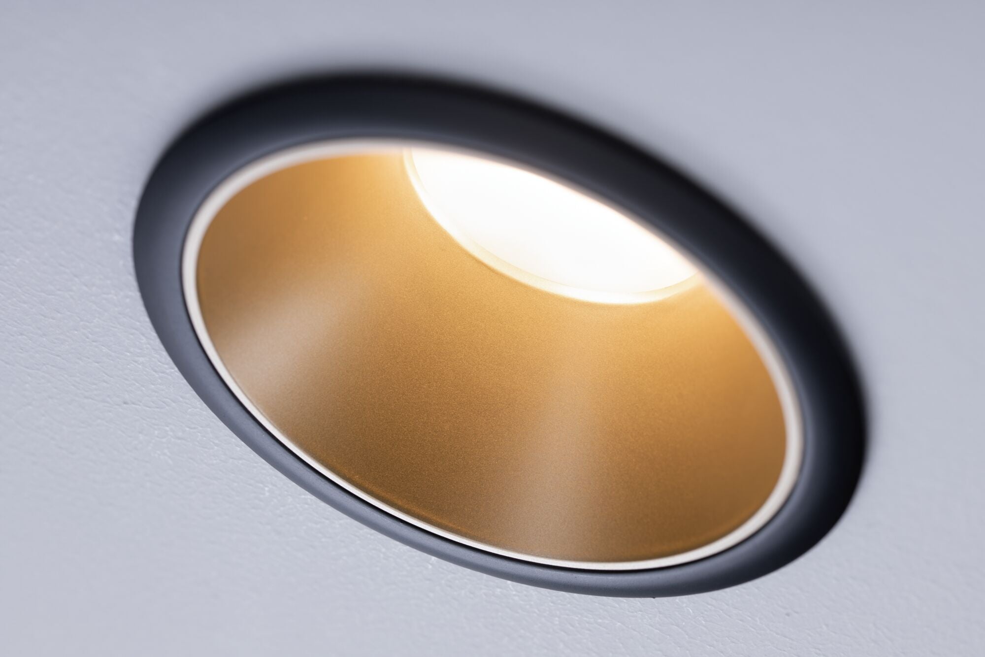 Spot encastré LED 3-Step-Dim Cole Coin Kit de 3 IP44 rond 88mm Coin 3x6W 3x470lm 230V gradable 2700K Noir#Doré mat - 8