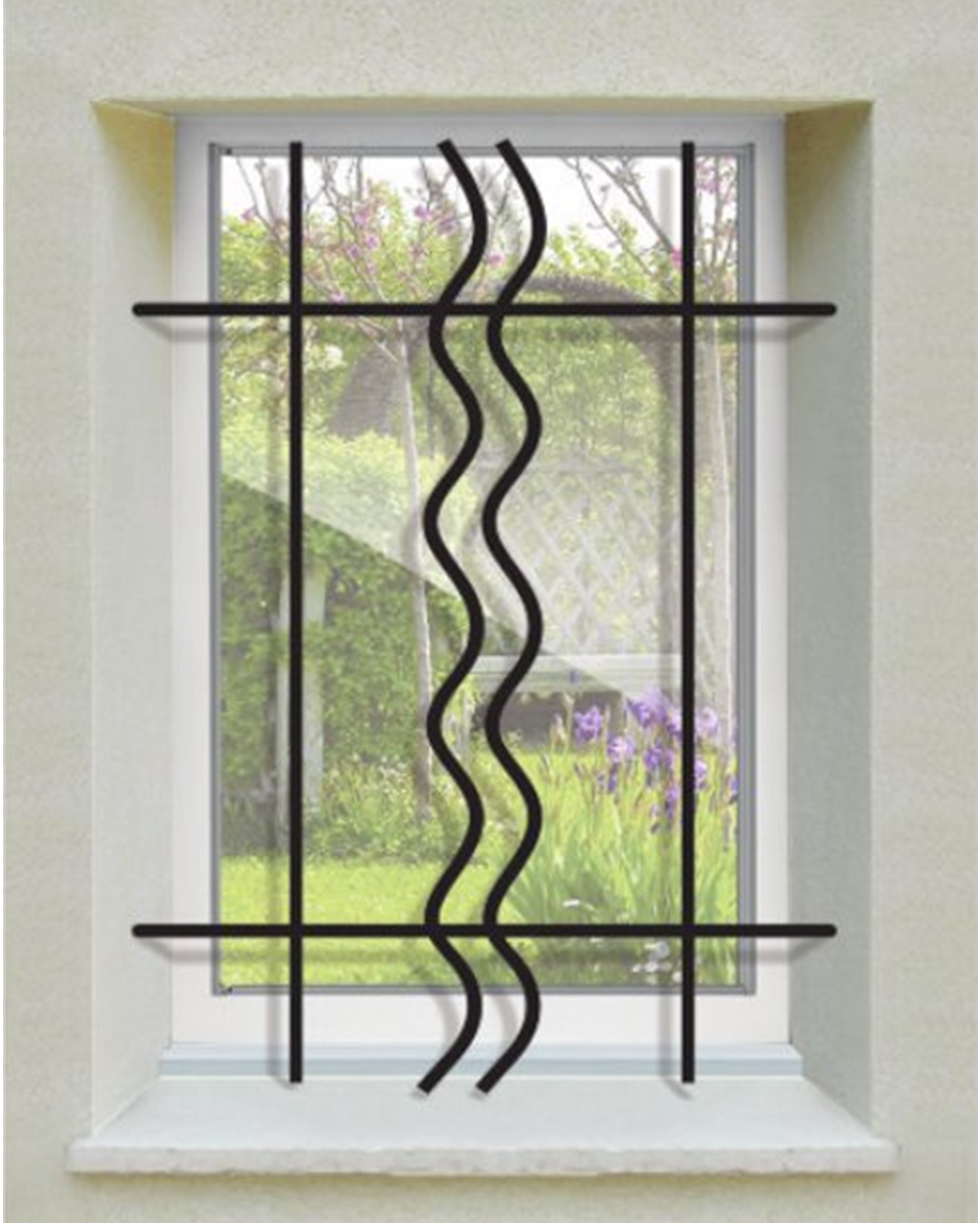 Grata di sicurezza Duo per finestra H = 115 cm x L = 160 cm (dimensione del telaio) - 4