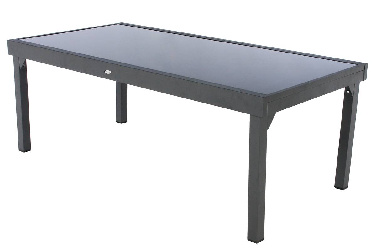 Table de jardin extensible Piazza Anthracite & Graphite - Hespéride - 2