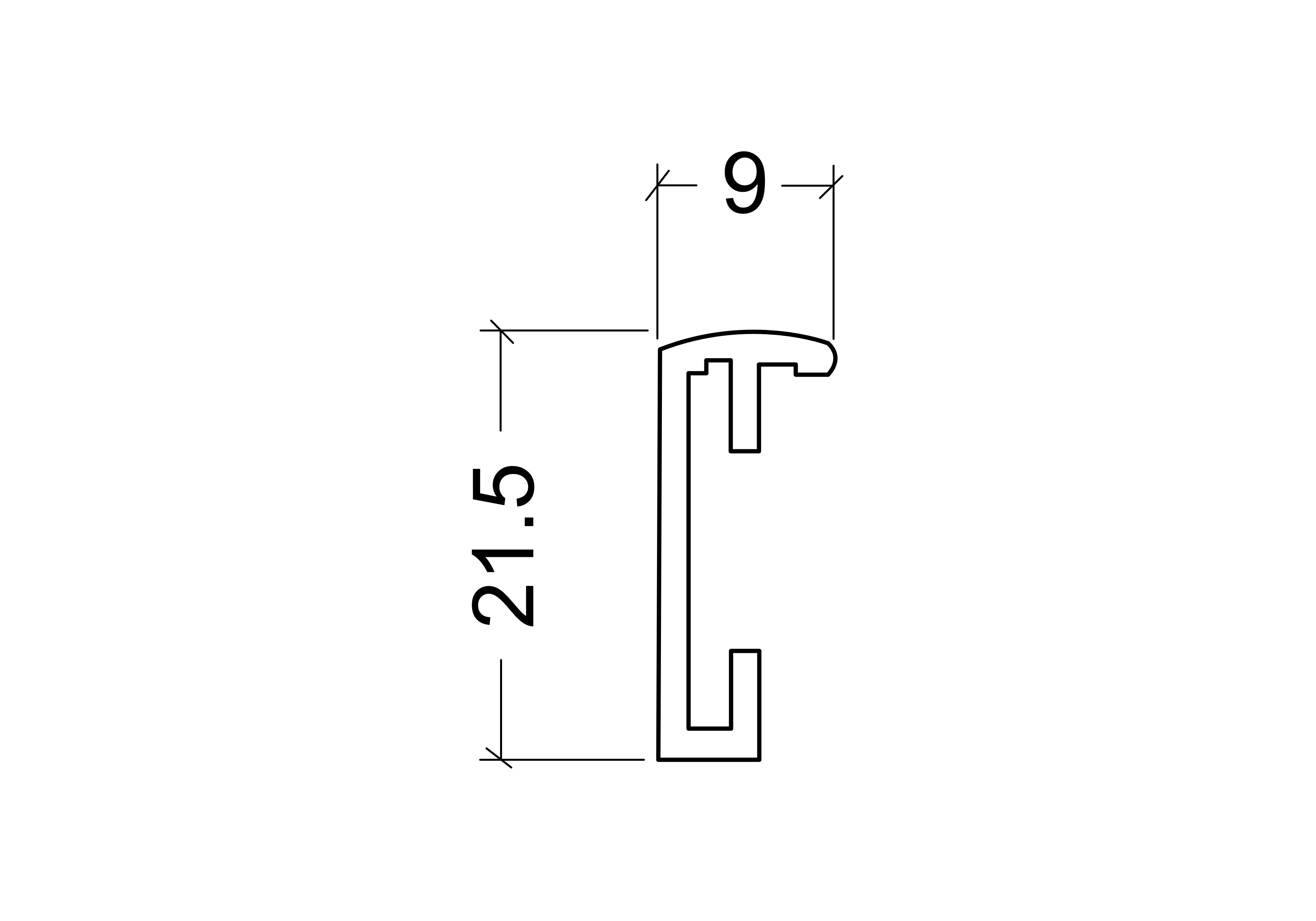 Cadre format A5 - 15x21 cm en aluminium - Doré - Vitre en verre - 4