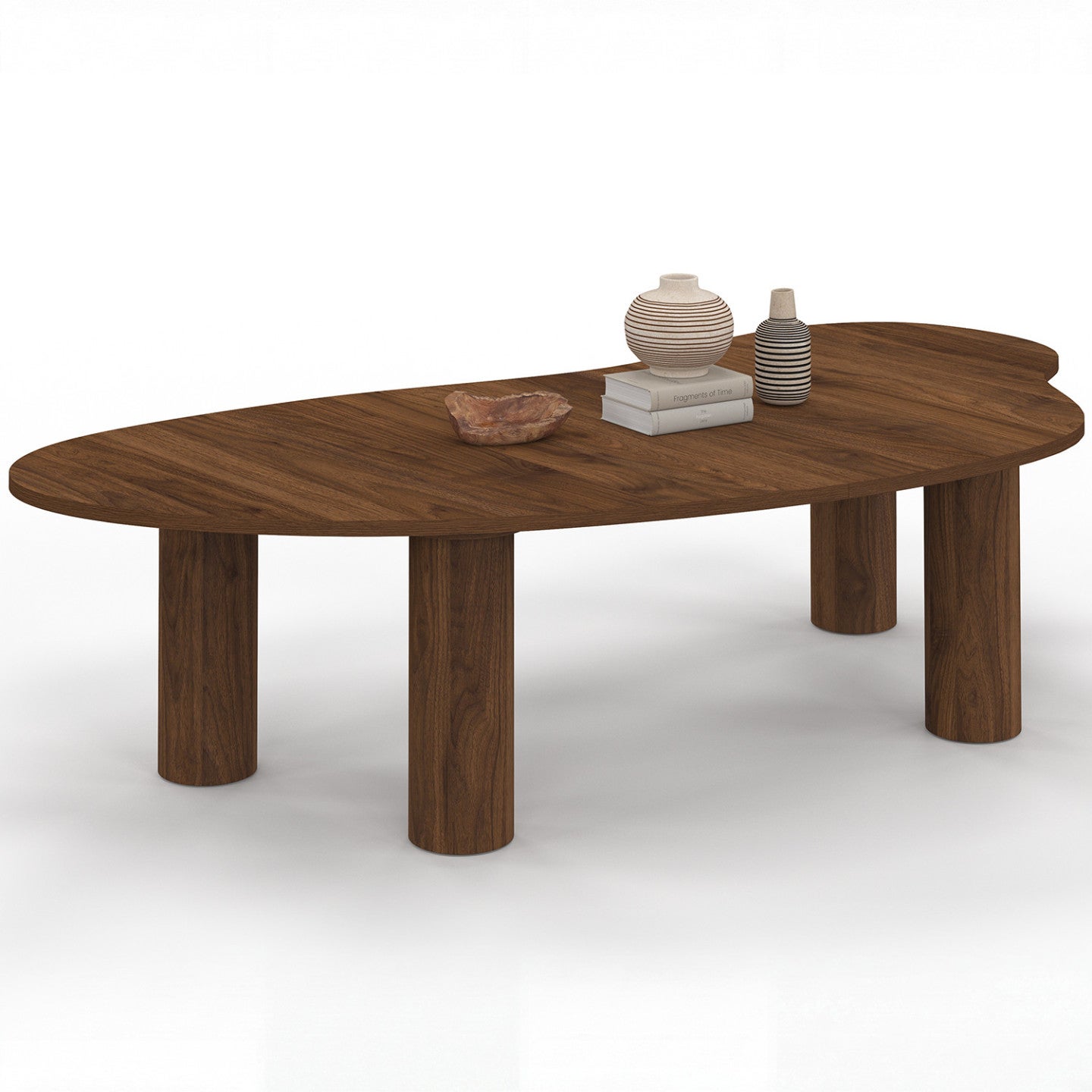Table basse ORGANIQUE 140 cm bois effet noyer - 2