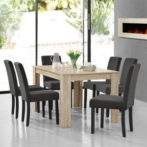 Banquette D'Angle Roman Avec Table - Chêne Doré/Anthracite - 150x120 Cm - Espace Rangement Intégré