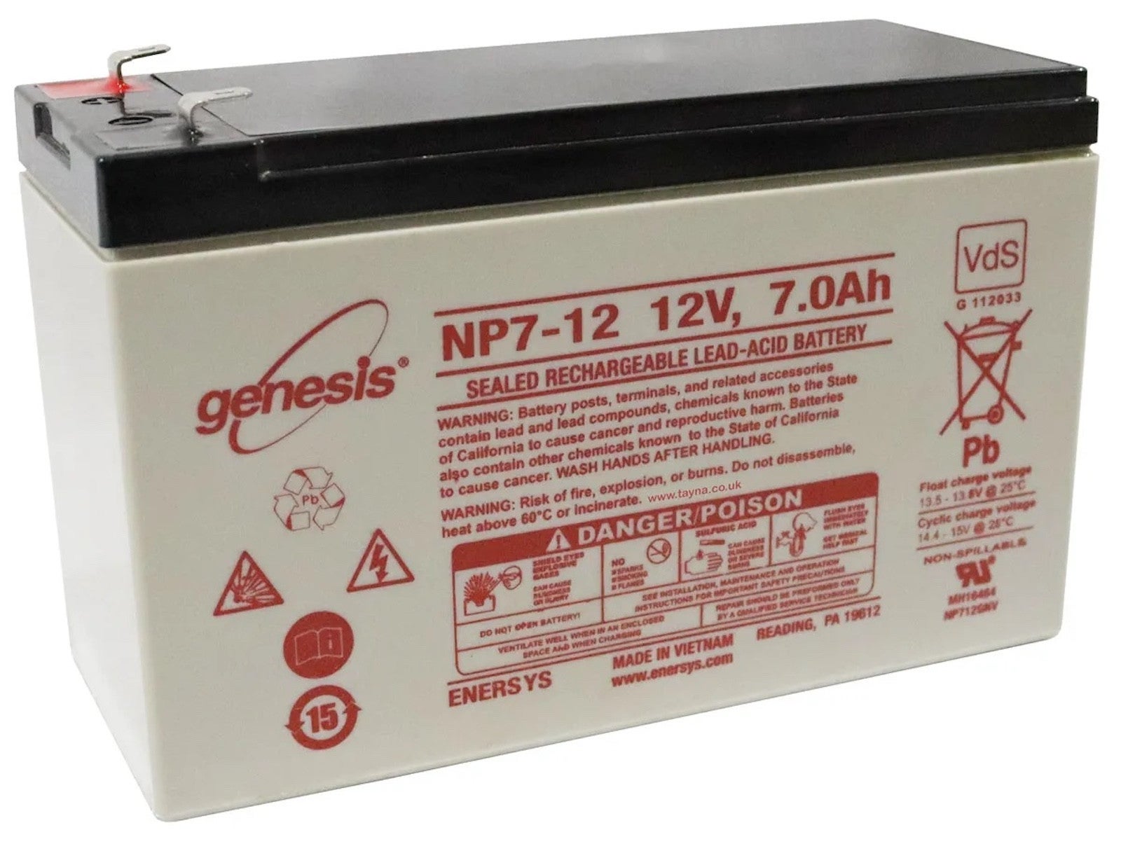 BATTERIE AGM VRLA PLOMB ETANCHE 12V 7 Ah GENESIS Leroy Merlin — free download