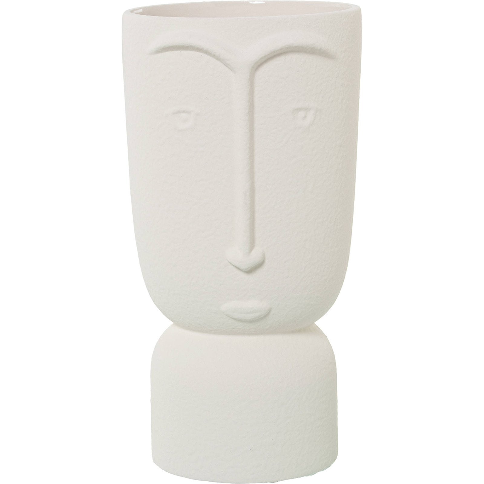 Vase visage blanc main image 0