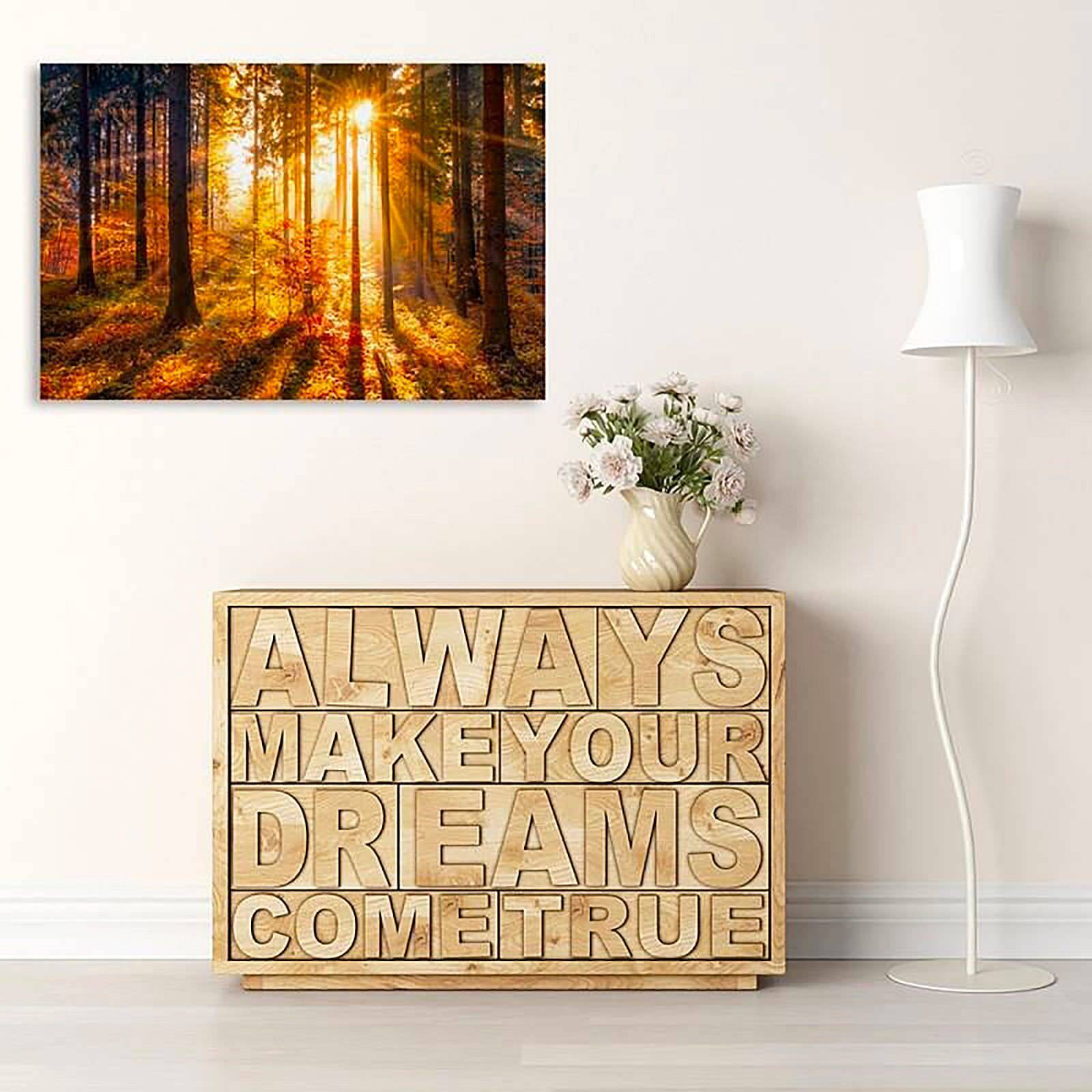 Tableau coucher du soleil de la forêt - 120 x 80 cm - 5