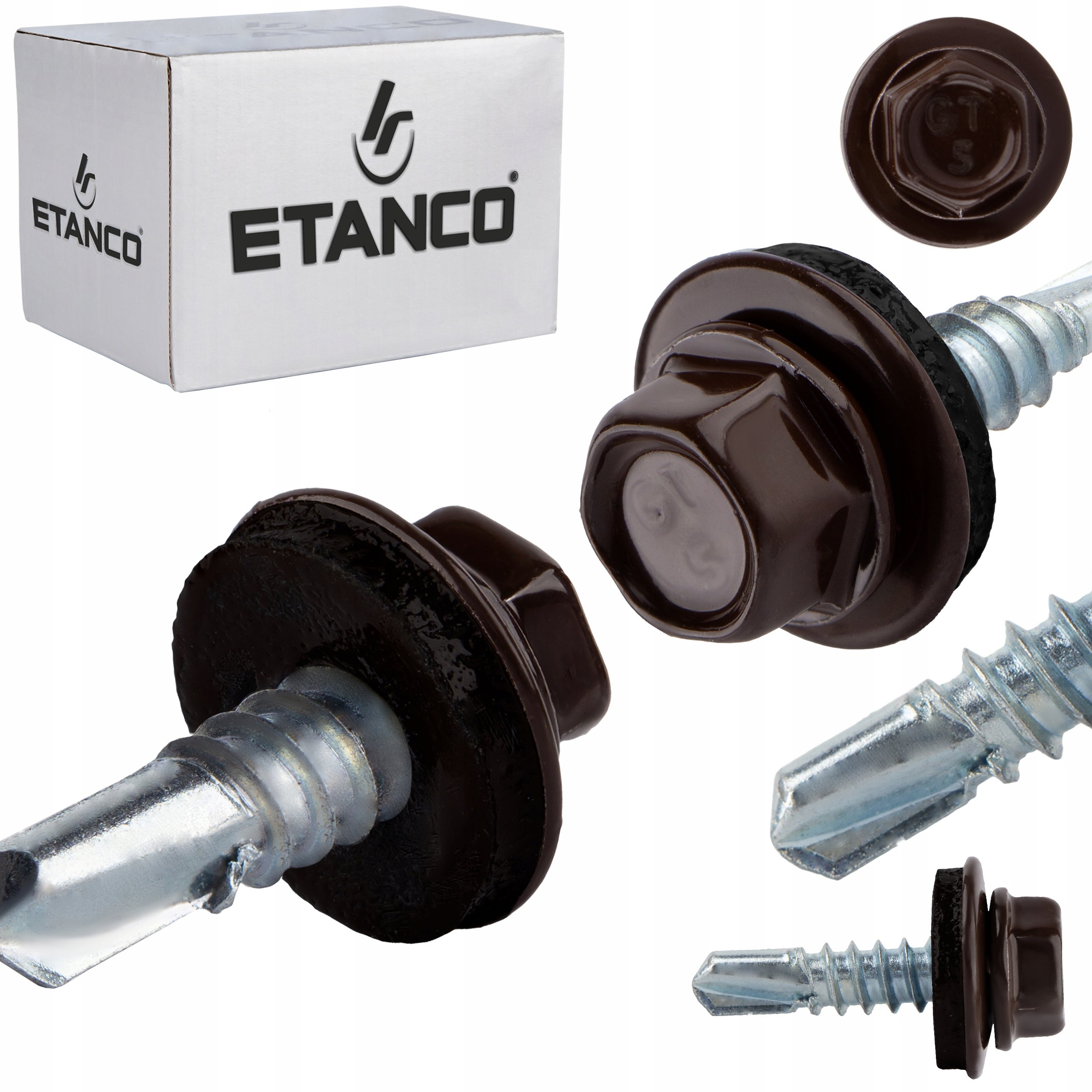 Wkręty samowiercące do stali, metalu ETANCO GT5 5,5x32mm RAL 8017 250 szt.