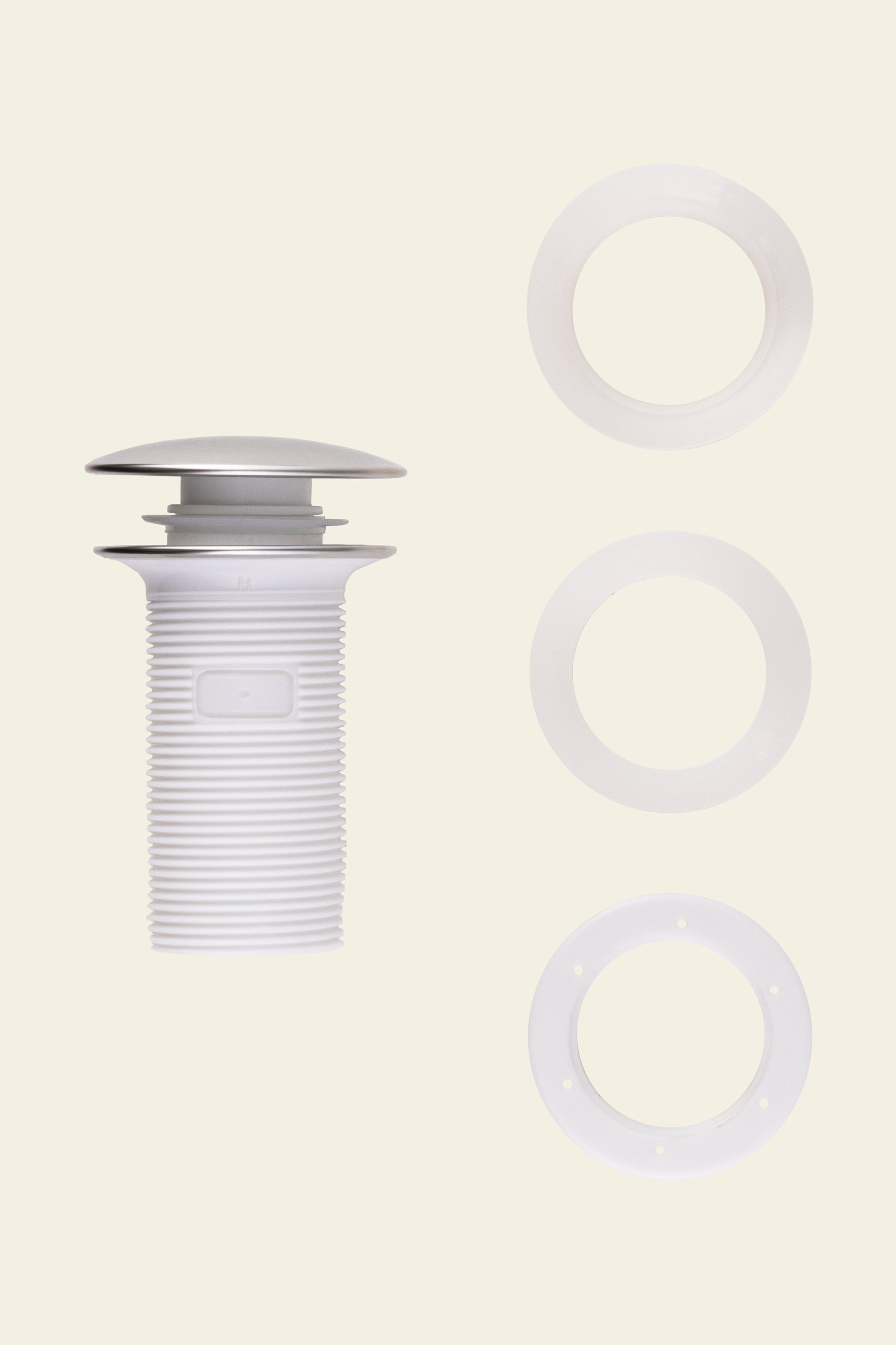 Bonde de lavabo clic clac TINA en ABS clapet en inox chromé BASS - 4