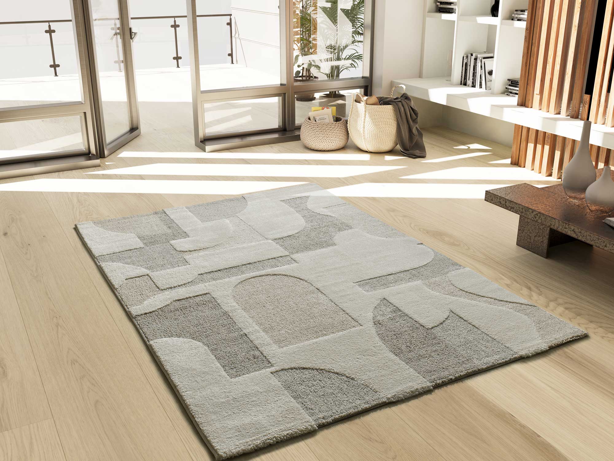 Prostokątny kremowy dywan do wnętrz 160 x 230 cm VERONA skandynawski - ATTICGO